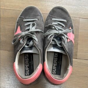 Golden Goose Superstar Sneakers - Gray and Pink